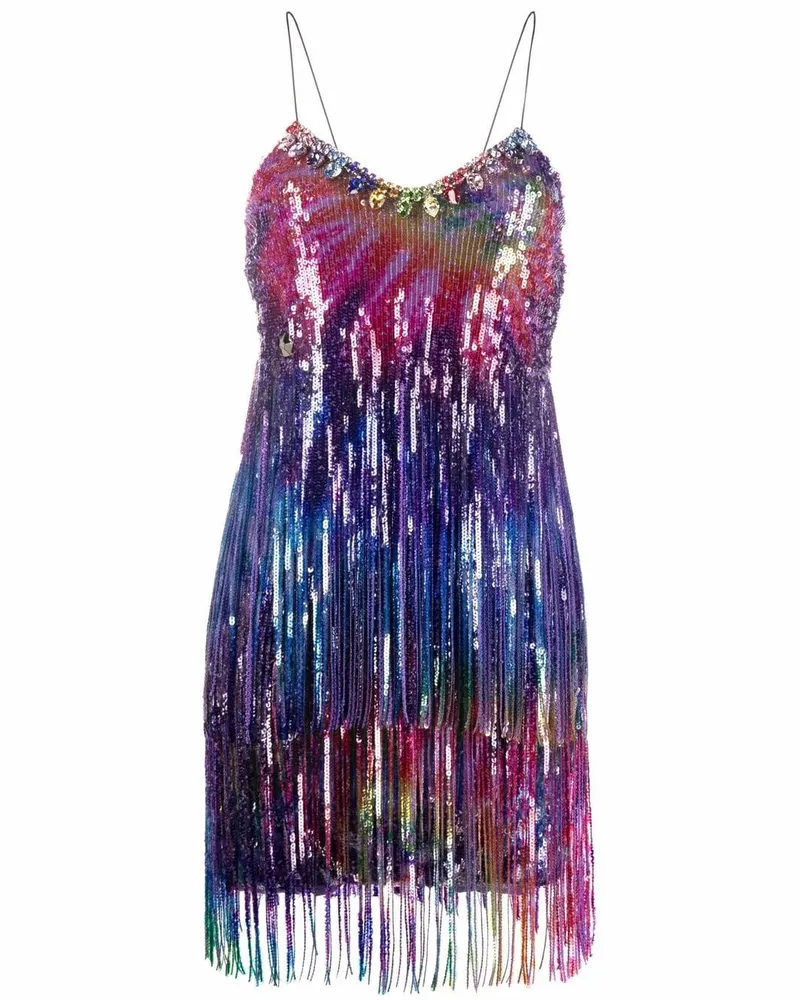 Philipp Plein Kleid mit Batikmuster - Violett Violett