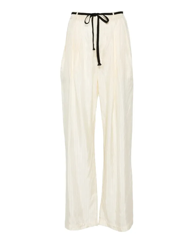 BARENA Pestrin Sbrissa striped tie-waist trousers - Gelb Gelb