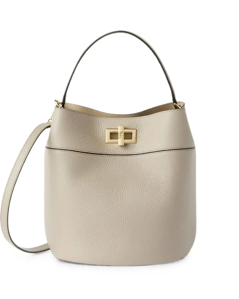 Furla Amelia Beuteltasche aus Leder - Grau Grau