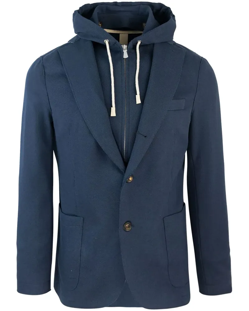 Eleventy Sakko im Layering-Look - Blau Blau