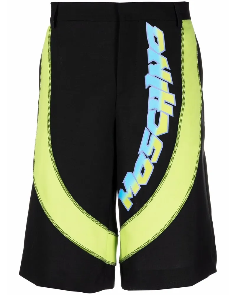 Moschino Shorts mit Logo-Print - Schwarz Schwarz