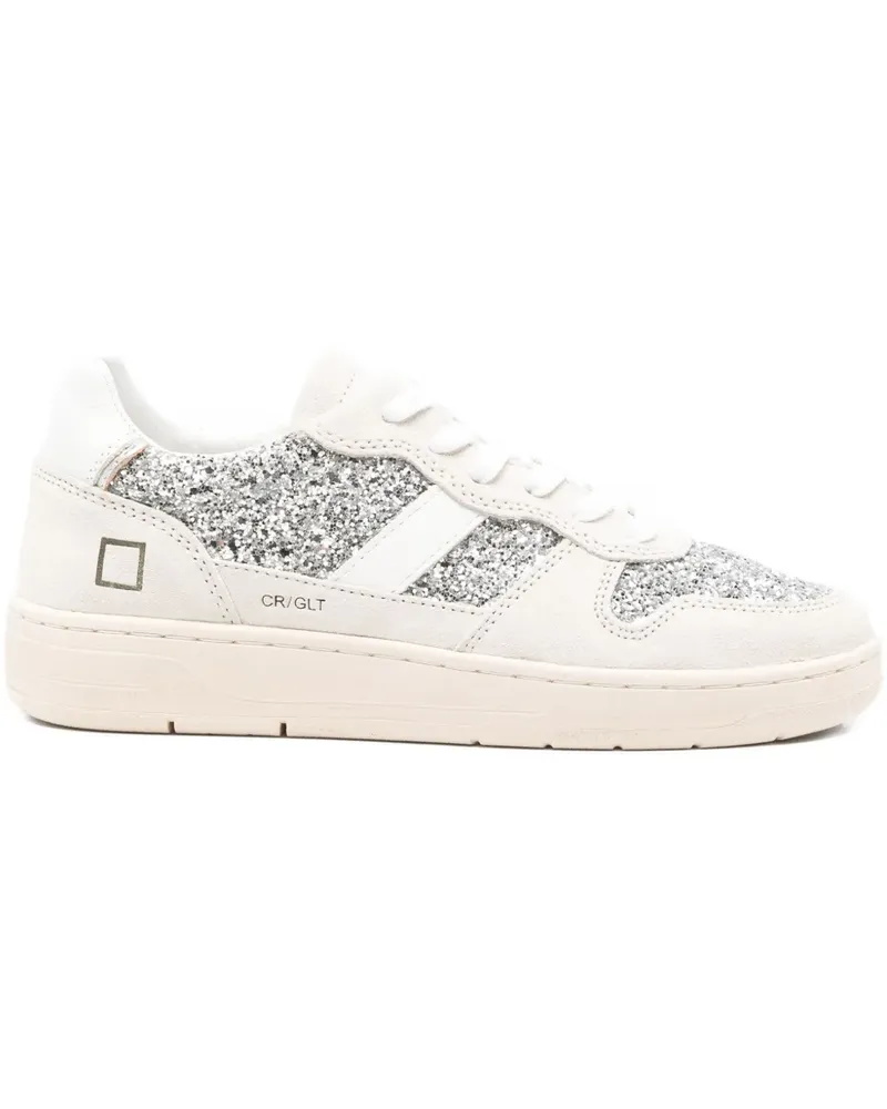 D.A.T.E. Sneakers mit Glitter-Detail - Weiß Weiß