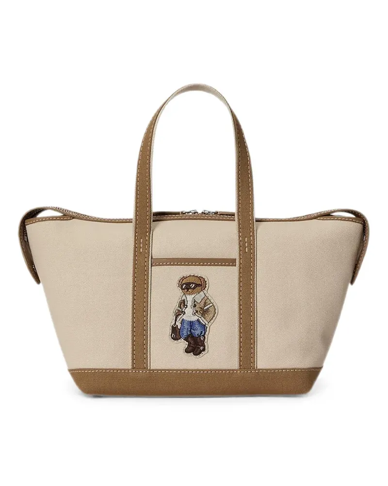 Ralph Lauren Shopper mit Polo Bear - Nude Nude