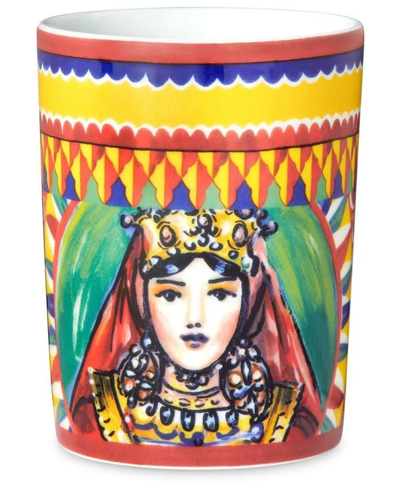 Dolce & Gabbana Porzellantasse mit Archiv-Print - Gelb Gelb