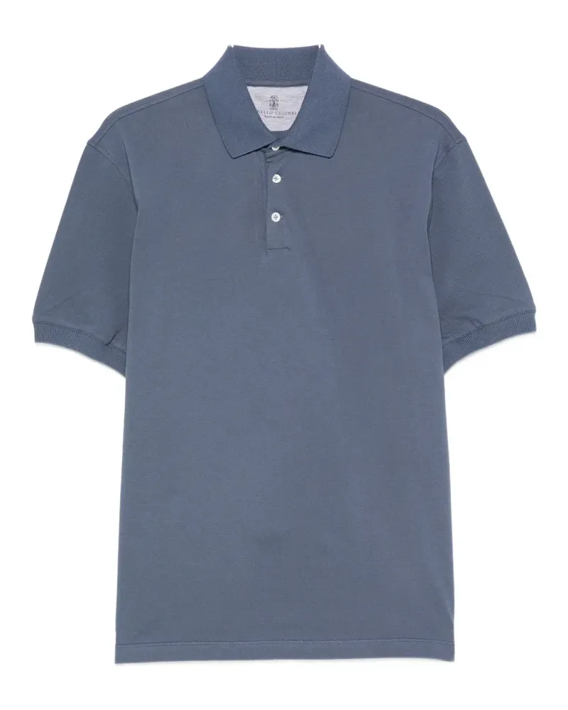 Brunello Cucinelli short-sleeve polo shirt - Blau Blau