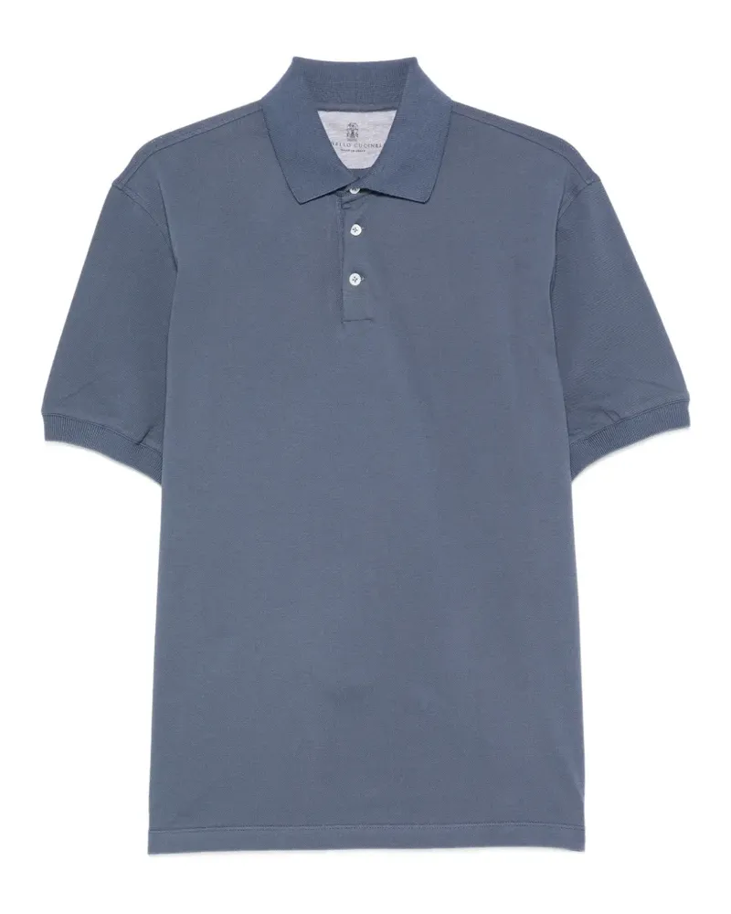 Brunello Cucinelli short-sleeve polo shirt - Blau Blau