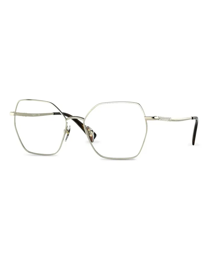 Vogue Brille mit geometrischem Gestell - Gold Gold