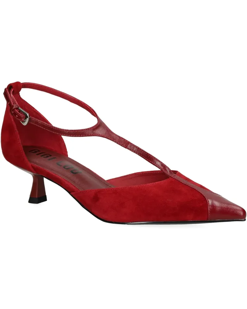Bibi Lou Spitze Canna Pumps mit T-Riemen 40mm - Rot Rot