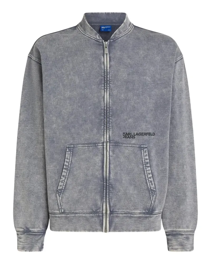 Karl Lagerfeld Ausgeblichene Jacke mit Reißverschluss - Blau Blau