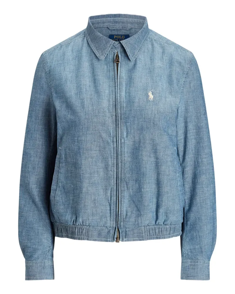 Ralph Lauren logo-embroidered bomber jacket - Blau Blau