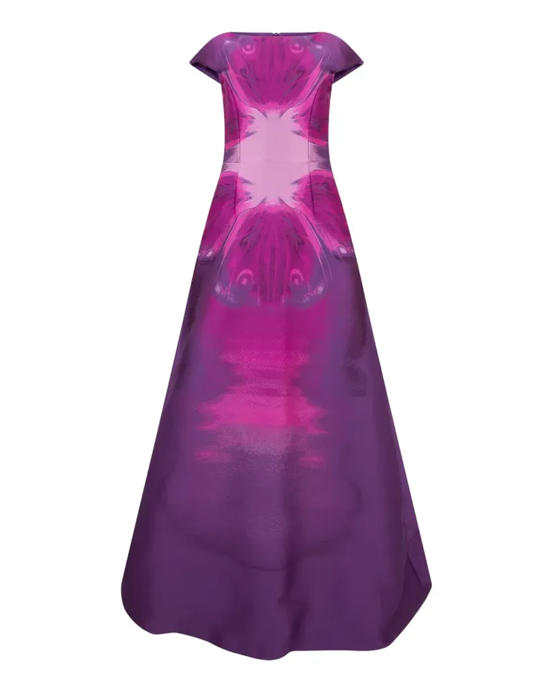 Alberta Ferretti gradient-effect cap-sleeve maxi dress - Violett Violett