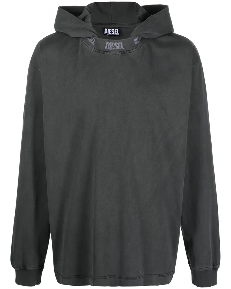 Diesel Hoodie mit Logo-Print - Grau Grau