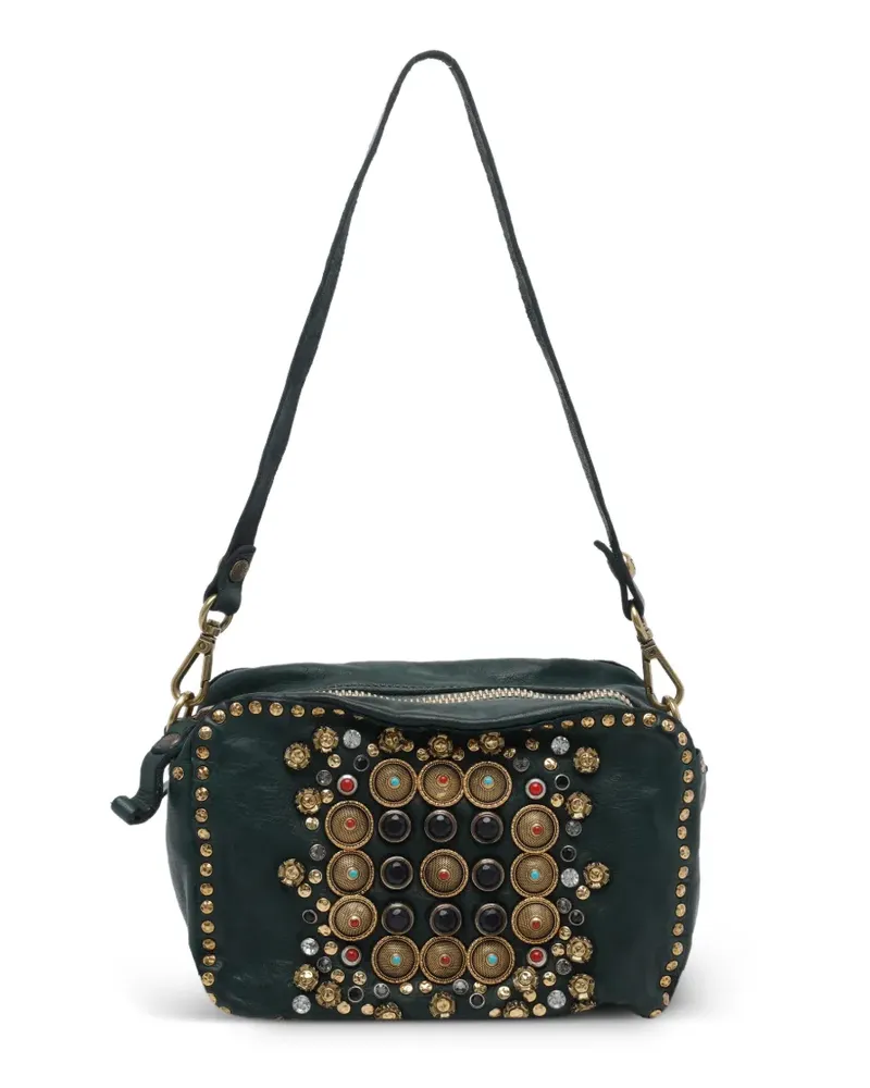 Campomaggi Kate stud-embellished shoulder bag - Grün Grün