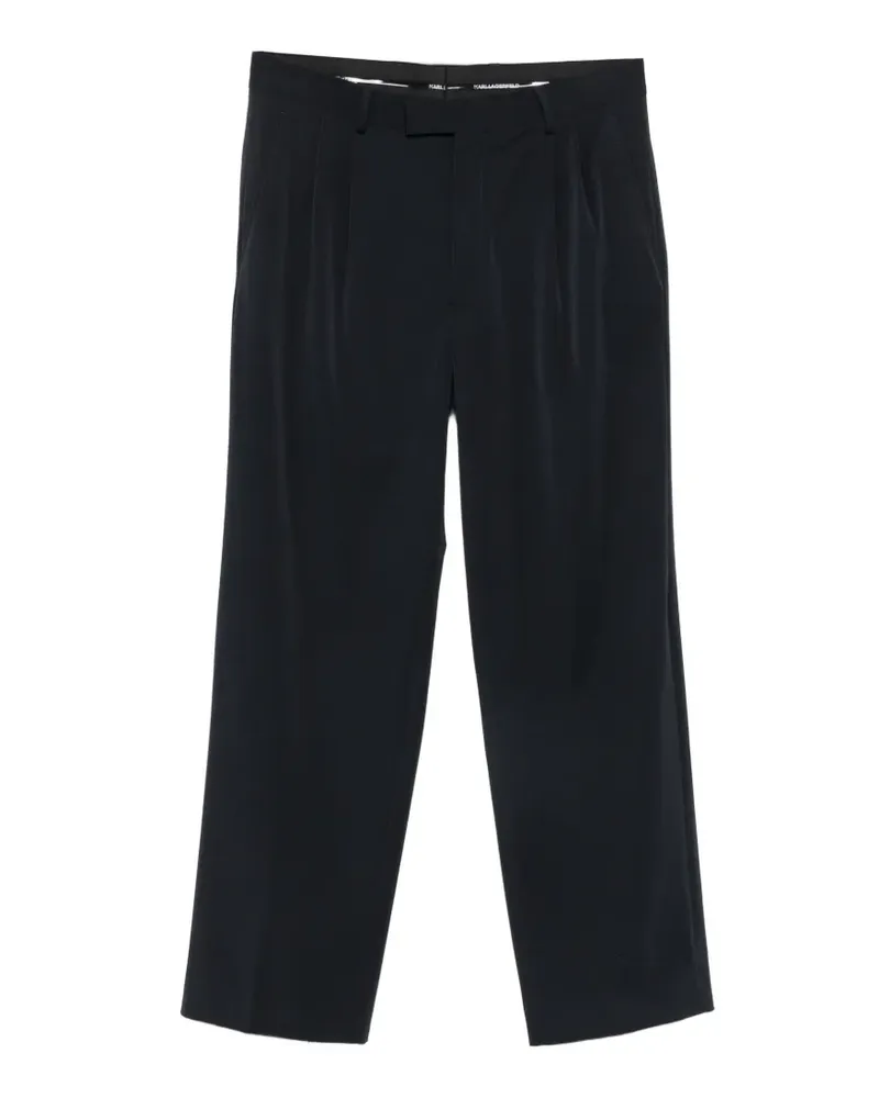 Karl Lagerfeld Weite Smooth Hose mit Falten - Blau Blau