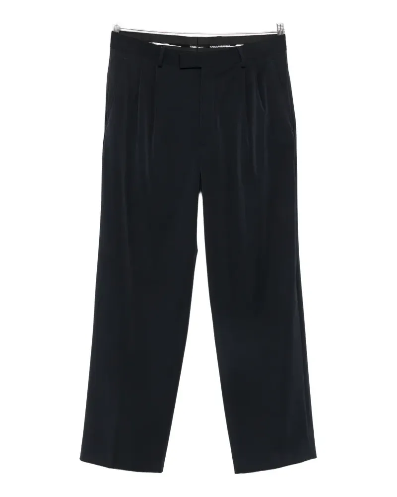 Karl Lagerfeld Smooth pleated wide-leg trousers - Blau Blau