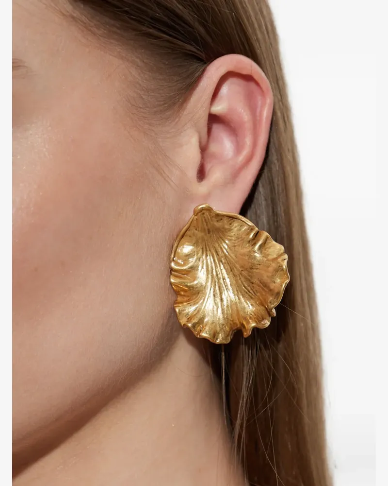 Cult Gaia Iris Leaf earrings - Gold Gold