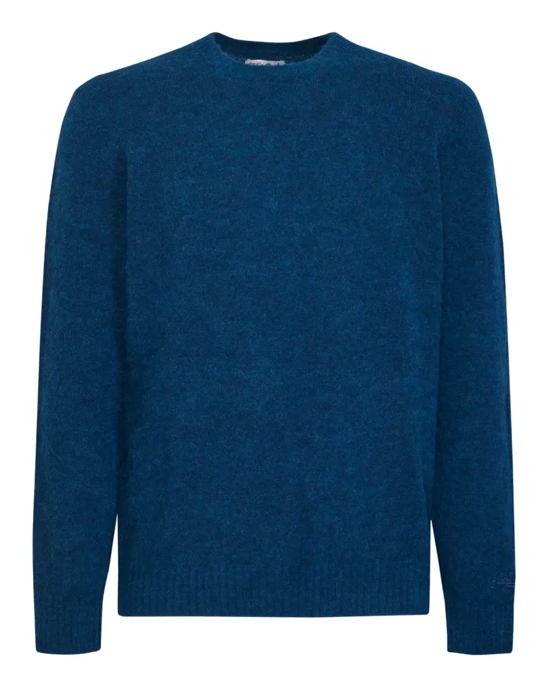 MC2 Saint Barth logo-embroidered crew-neck sweater - Blau Blau