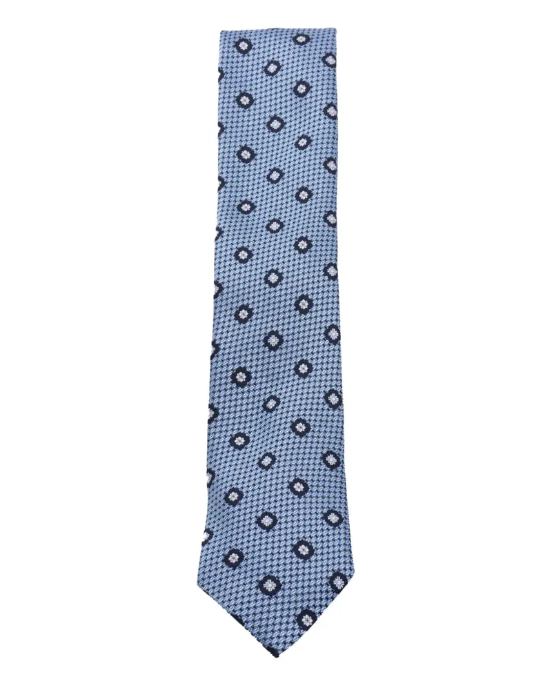 Ermenegildo Zegna Gemusterte Seidenkrawatte - Blau Blau
