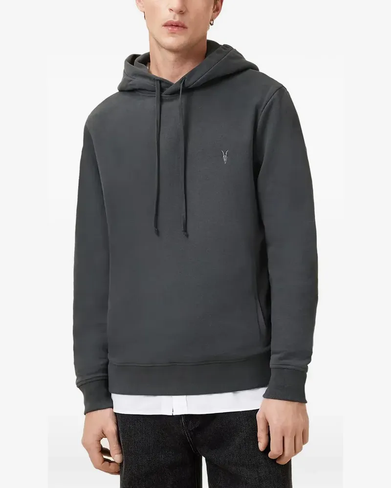 AllSaints Raven Hoodie mit Logo-Stickerei - Grau Grau