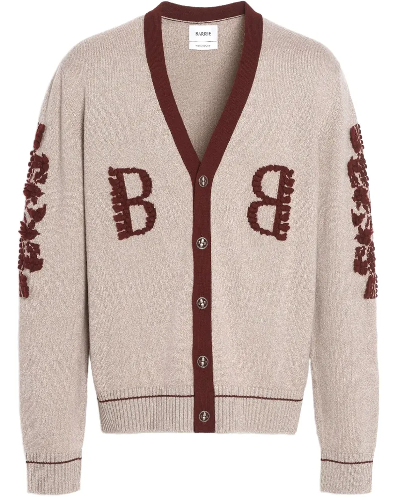 Barrie Cardigan mit 3D-Logo - Nude Nude