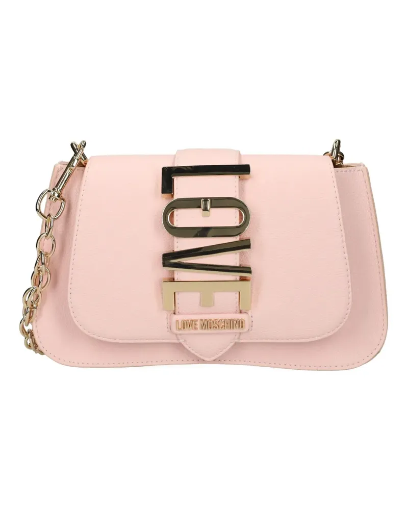 Moschino Umhängetasche mit Logo-Schild - Rosa Rosa