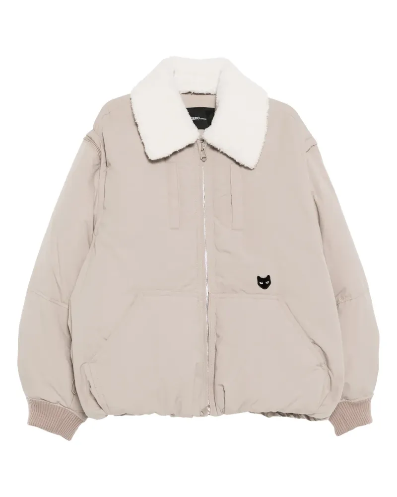 SONGZIO Daunenjacke mit Panther-Stickerei - Nude Nude