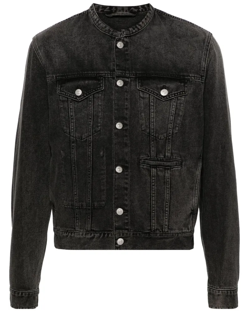 Maison Margiela Jeansjacke ohne Kragen - Grau Grau