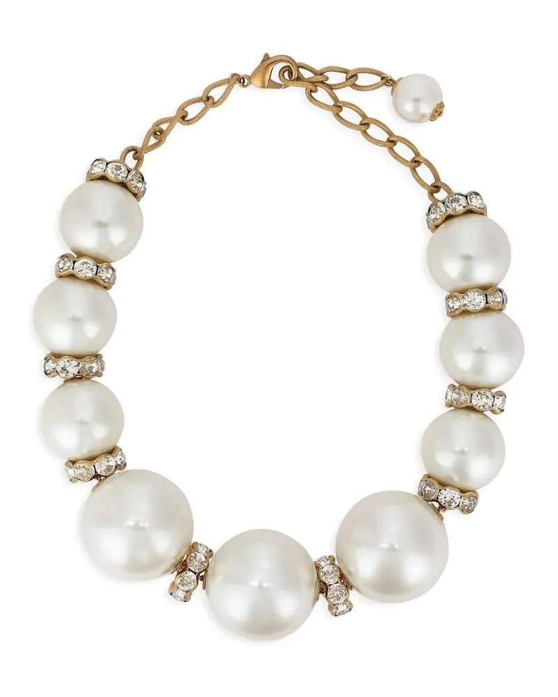 Dolce & Gabbana Choker mit Strassverzierung - Gold Gold