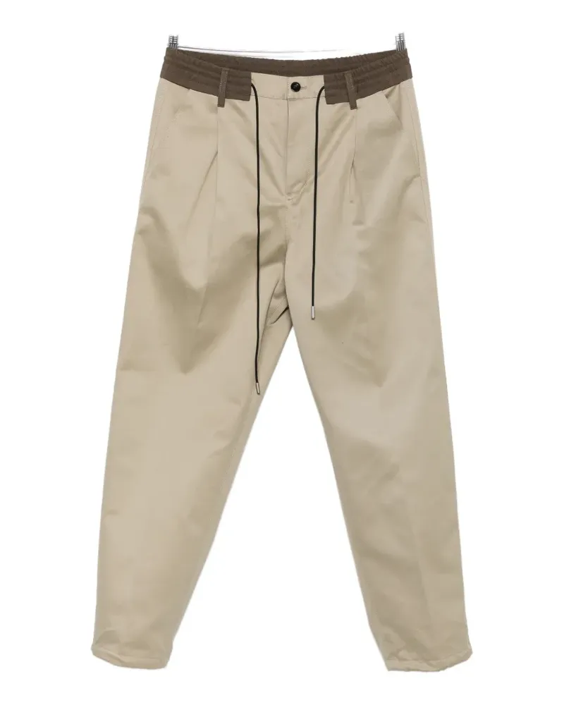 Sacai Gerade Bundfaltenhose mit Kordelzug - Nude Nude