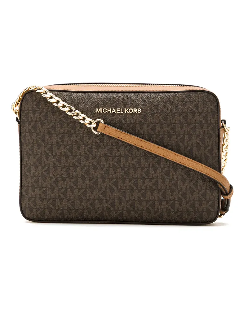 Michael Kors JET SET ITEM LARGE EAST WEST CROSSBODY - Braun Braun