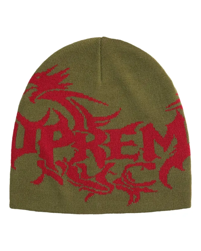 Supreme Being dragon-intarsia beanie hat - Grün Grün