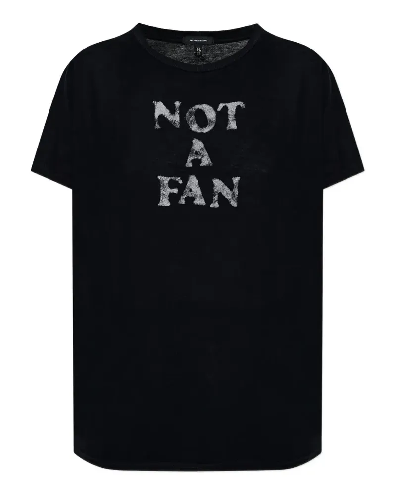 R13 printed crew-neck T-shirt - Schwarz Schwarz