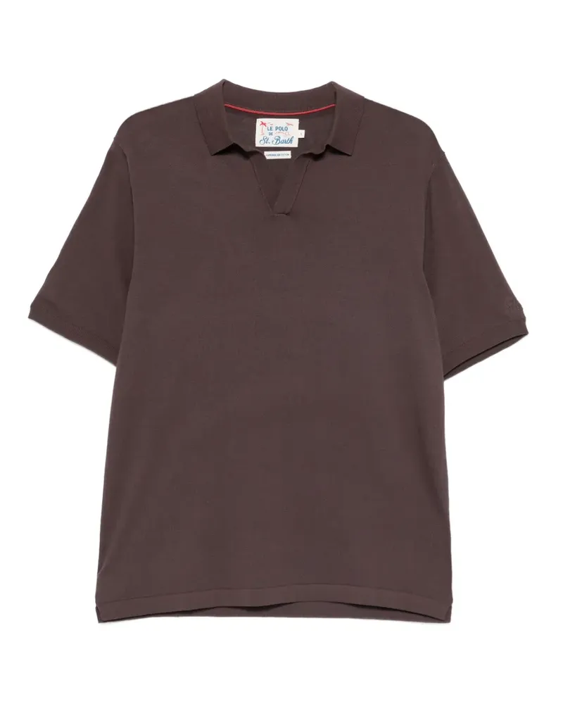 MC2 Saint Barth embroidered-logo T-shirt - Braun Braun