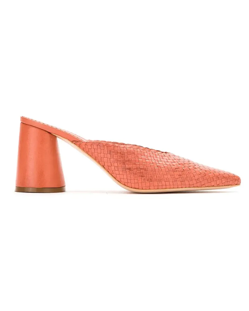 Sarah Chofakian Mules aus Leder - Rosa Rosa