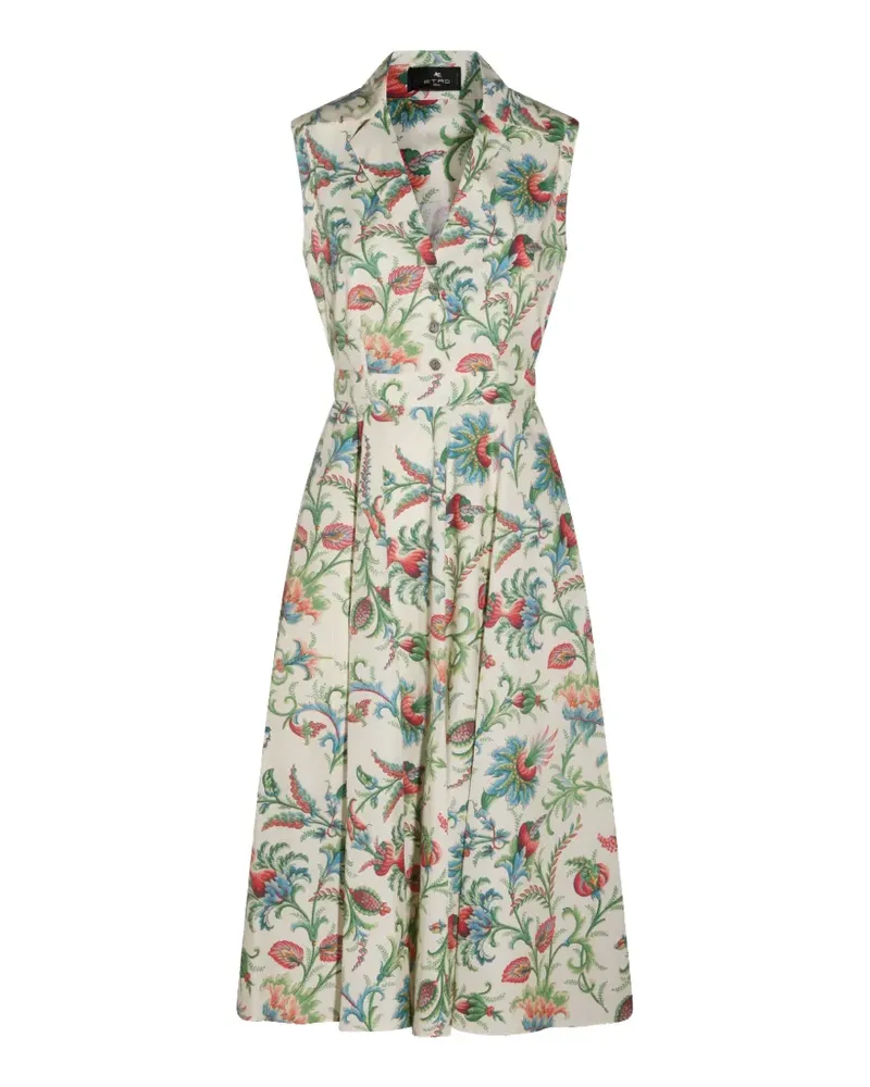 Etro Geblümtes Midikleid - Nude Nude