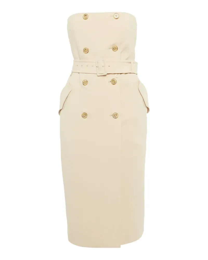 Max Mara strapless double-breasted midi dress - Nude Nude
