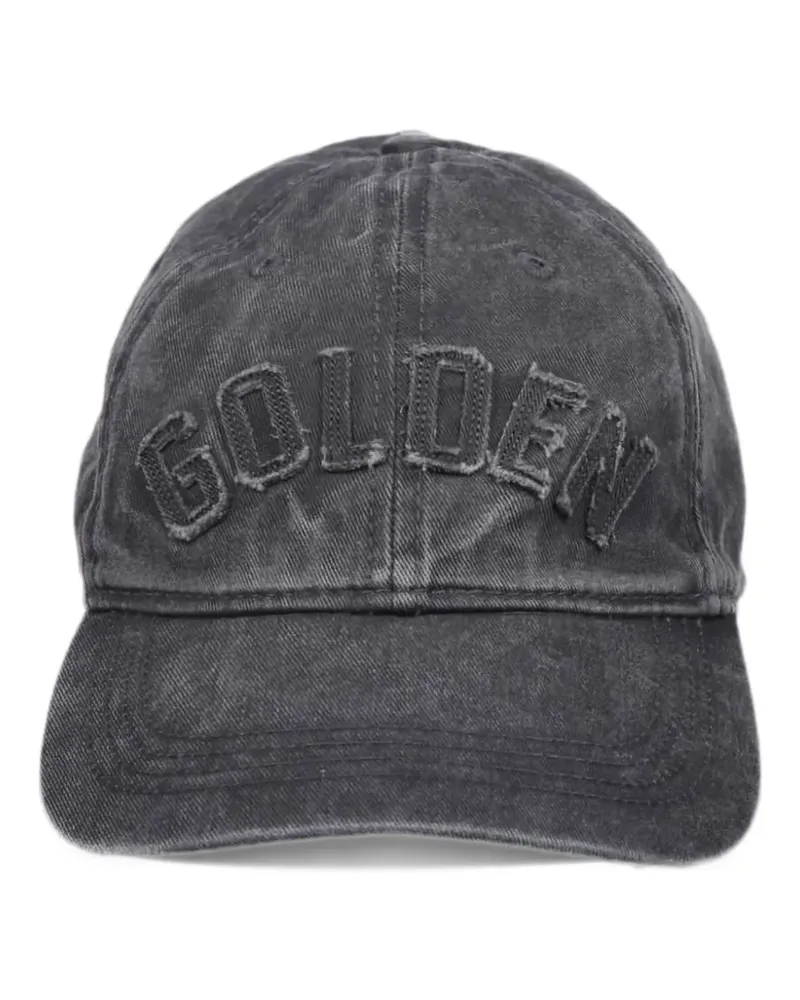 Golden Goose logo-patch distressed baseball cap - Grau Grau