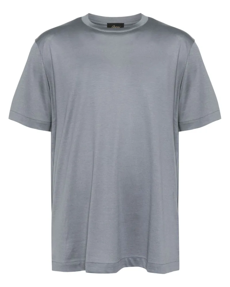 Brioni T-Shirt mit Rundhalsausschnitt - Blau Blau