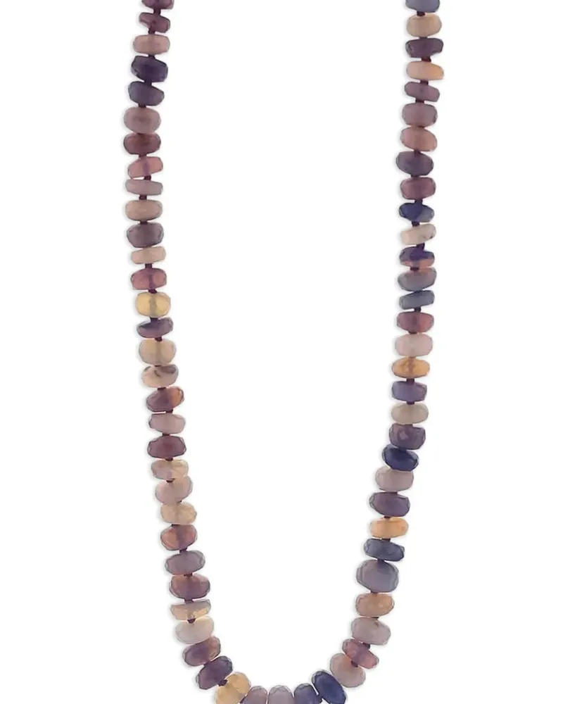 Irene Neuwirth Facettierte 18kt Rotgoldhalskette mit Opal - Blau Blau