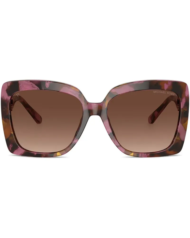 Michael Kors Sonnenbrille mit Oversized-Gestell - Braun Braun