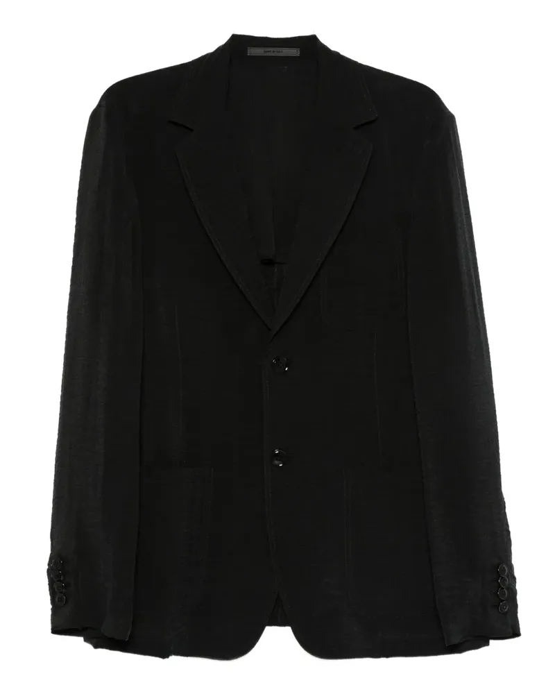 Giorgio Armani Einreihiges Sakko - Schwarz Schwarz