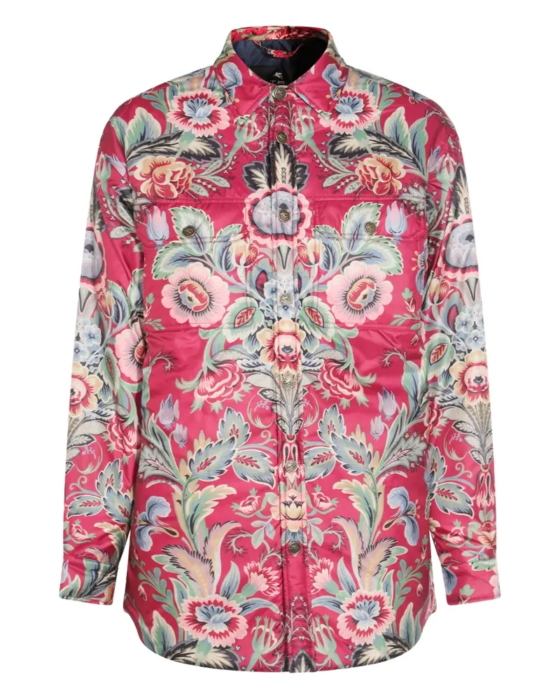 Etro Mantel mit Blumen-Print - Rot Rot