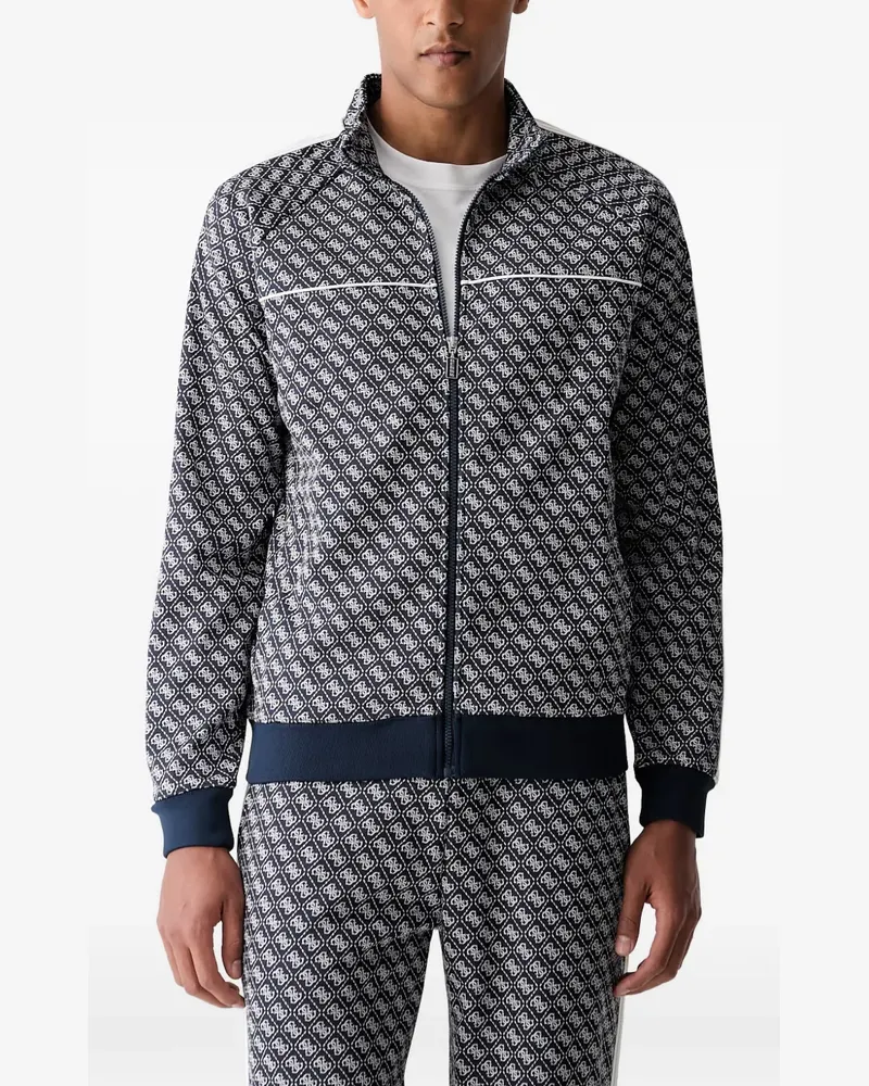 Guess Jacke mit Logo-Monogramm - Blau Blau