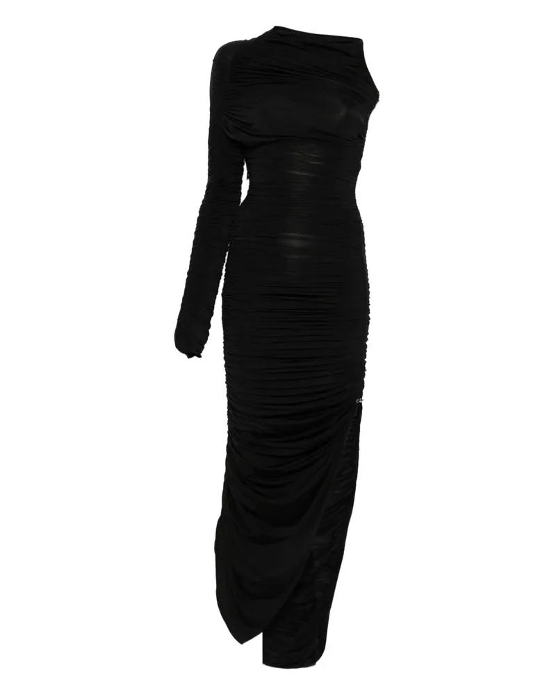 Thierry Mugler Asymmetrisches Kleid - Schwarz Schwarz