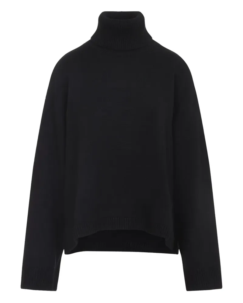 FRANKIE Shop Klassischer Rollkragenpullover - Schwarz Schwarz