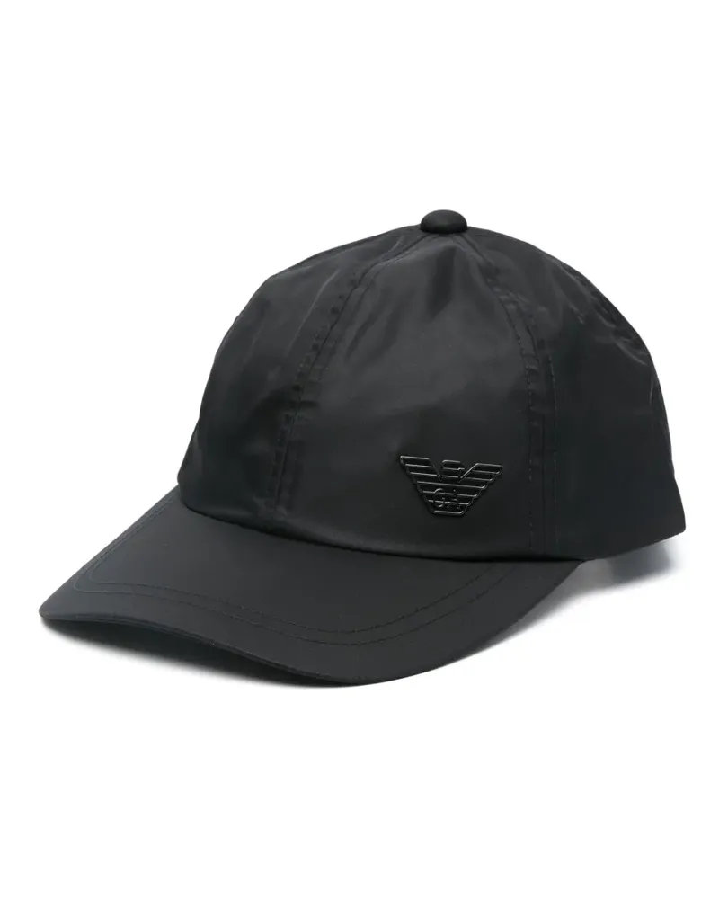 Emporio Armani Baseballkappe mit Logo-Schild - Schwarz Schwarz
