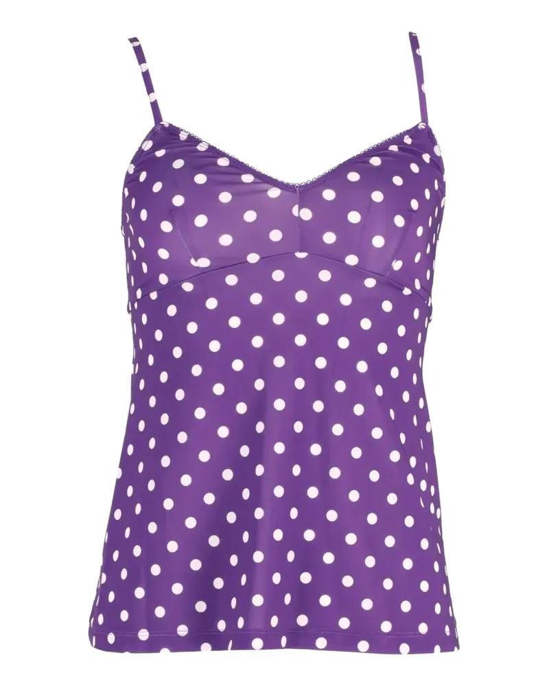 Zimmermann polka-dot silk top - Violett Violett