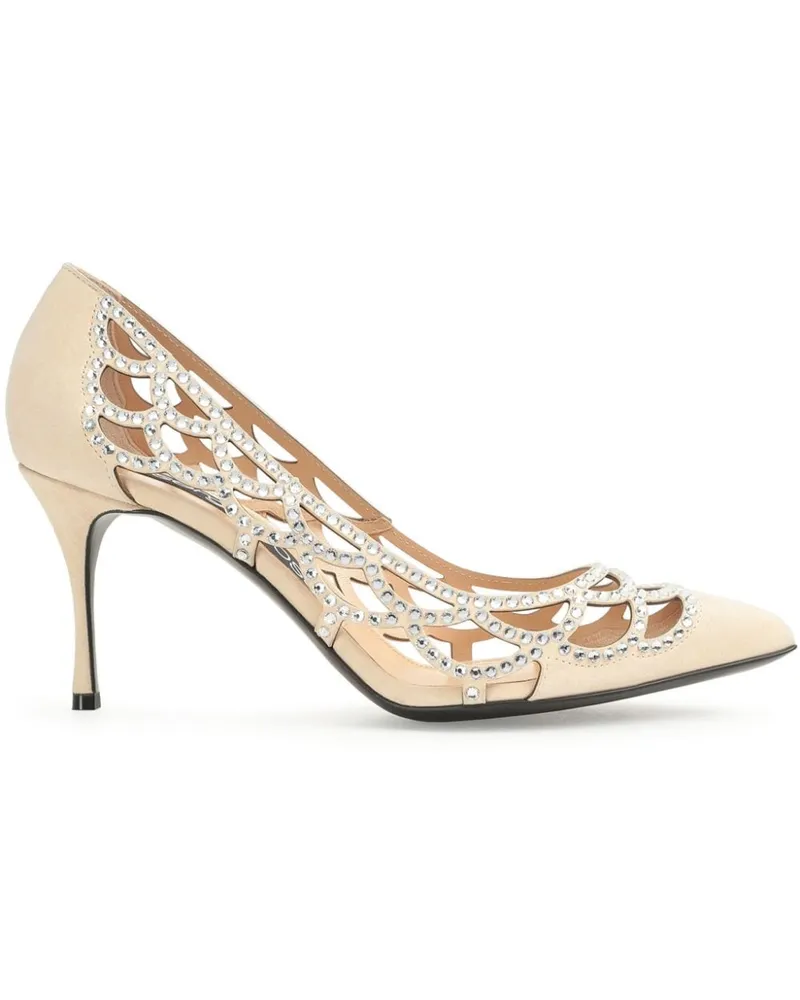 Sergio Rossi Verzierte Mermaid Pumps 75mm Nude