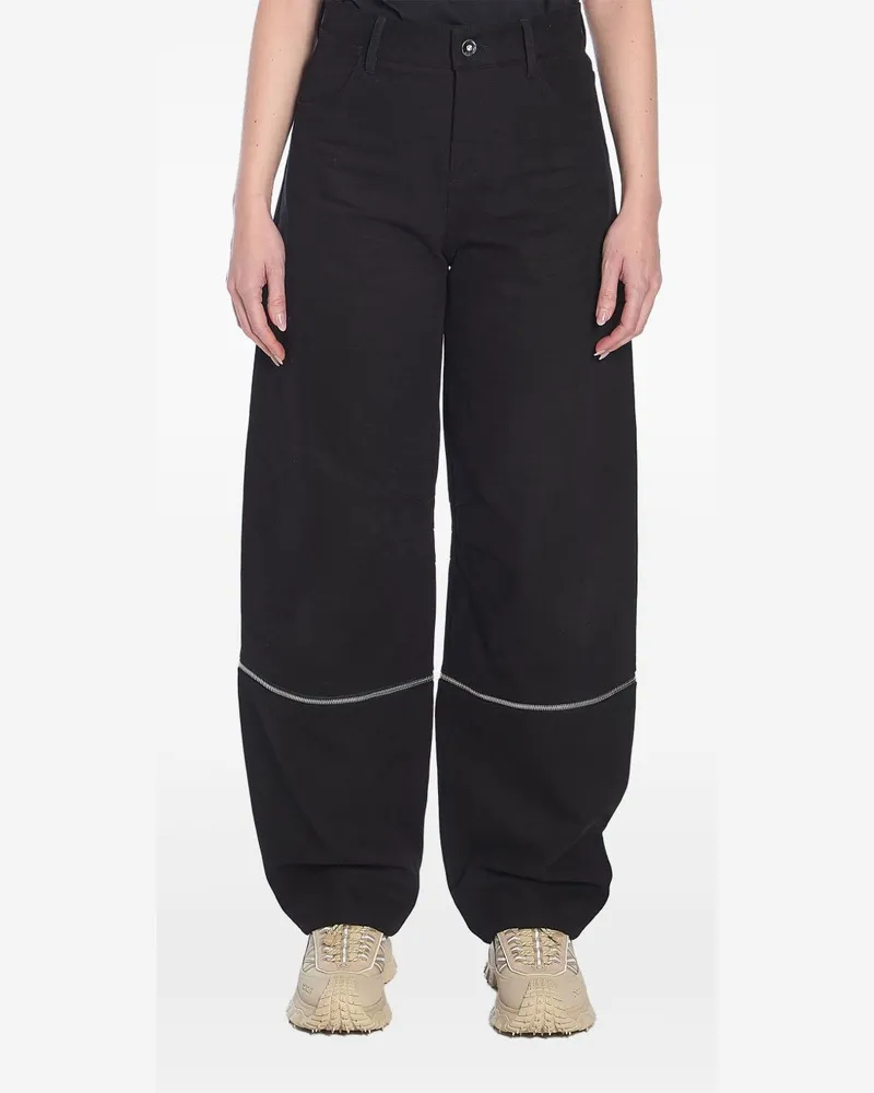 Moncler Hose mit weitem Bein - Schwarz Schwarz