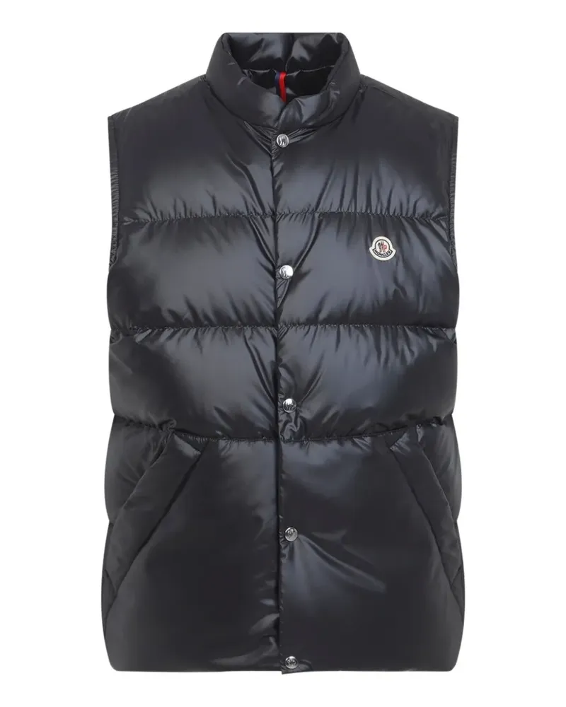 Moncler buttoned padded gilet - Schwarz Schwarz